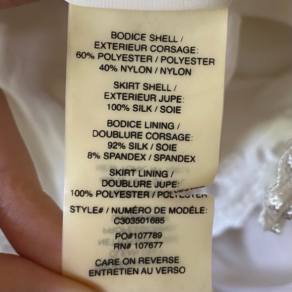 Alice + Olivia lace bodice mini dress eggshell off white - Picture 13 of 16